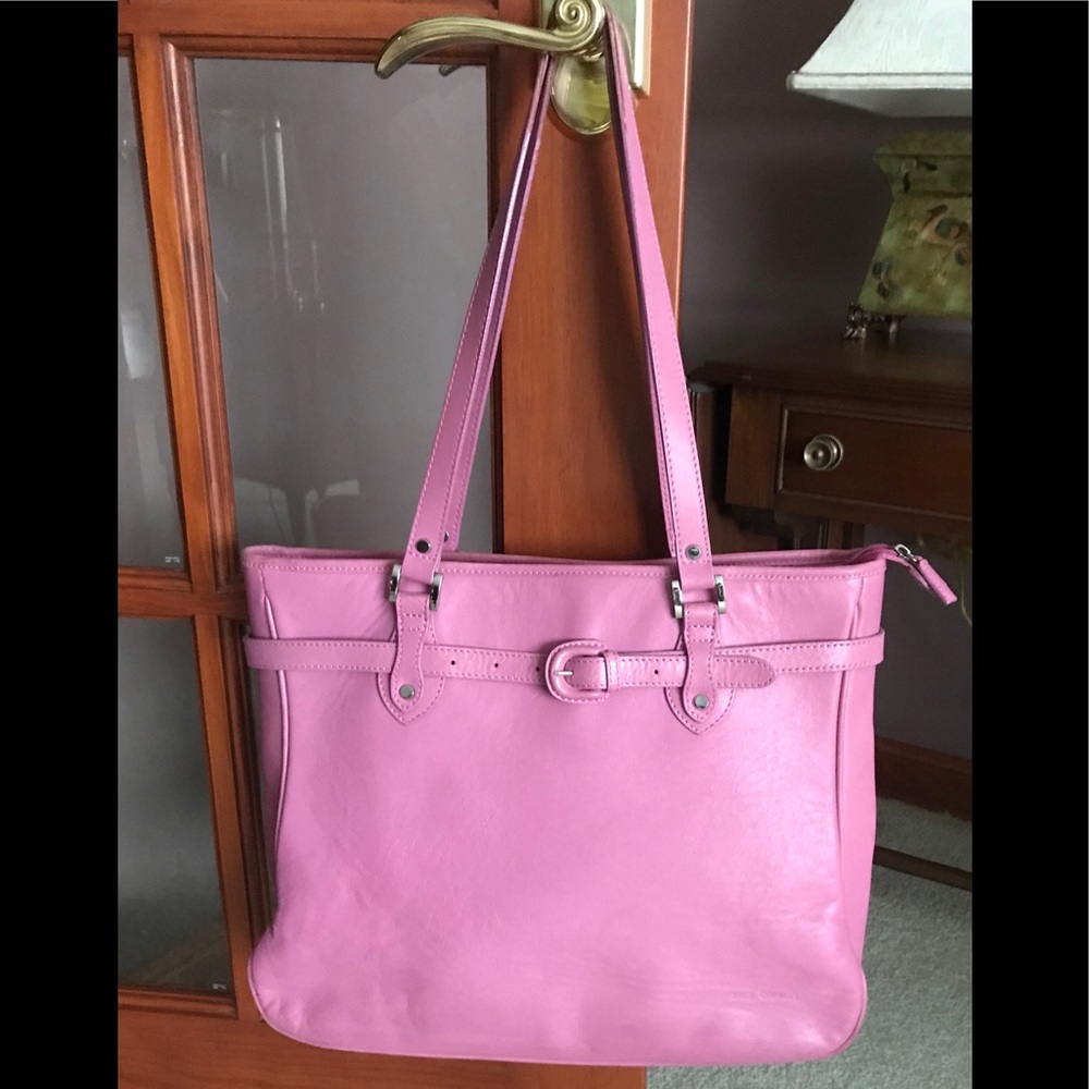 SOLD - Jack Georges Bright Pink Shoulder Bag - GUC - Picture 1 of 16